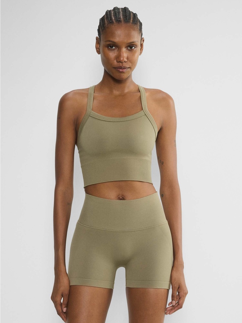 Aritzia Nwt Sun-Dried Olive Bodygrip Scoopneck Racerback Tank